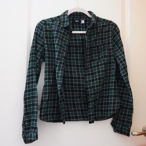 Urban outfitter’s BDG green check shirt